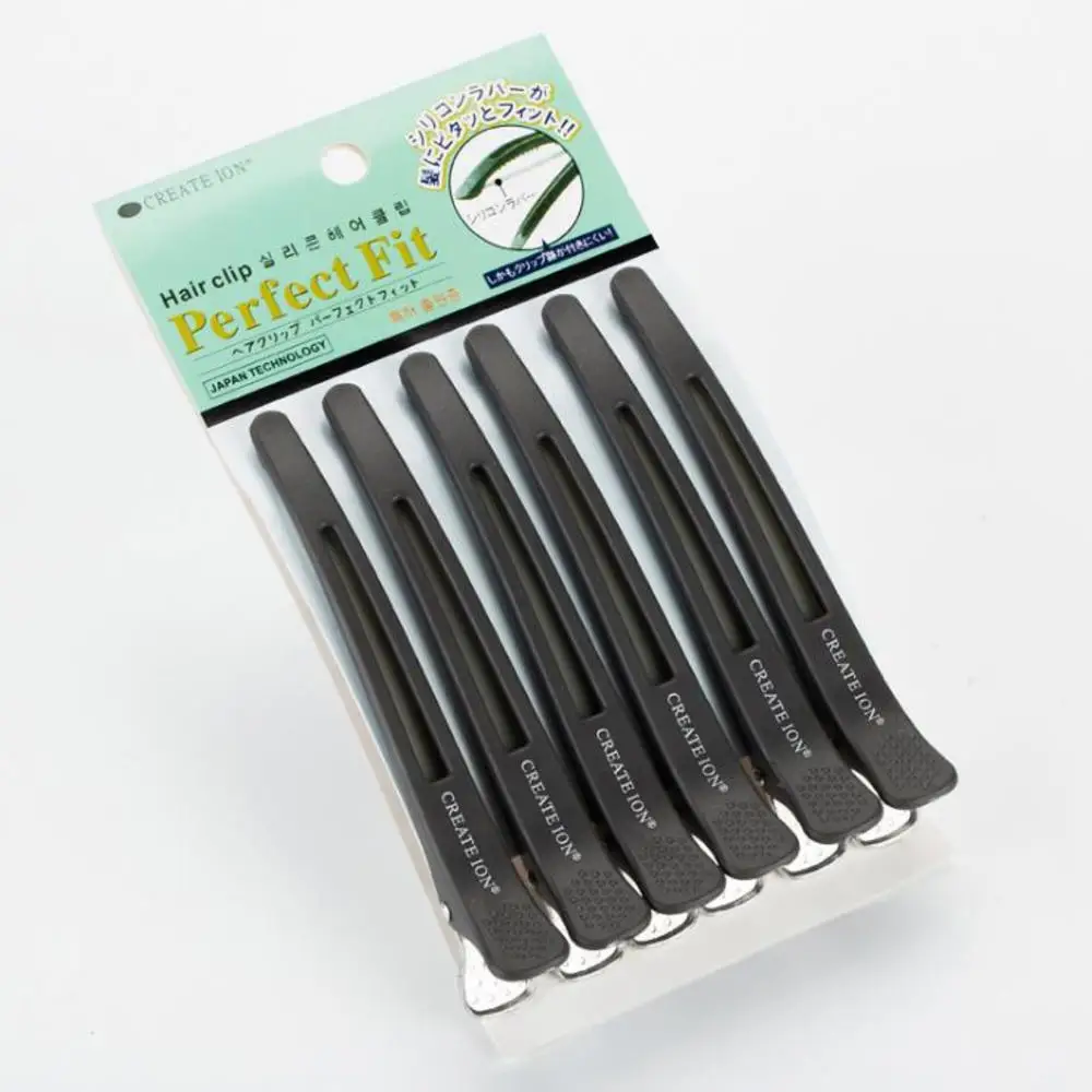 

6X Black Matte Hair Sectioning Clip Clamp Hair Grip Hairdressing Salon Tool Professional Alligator Hair Clip For Women Girls