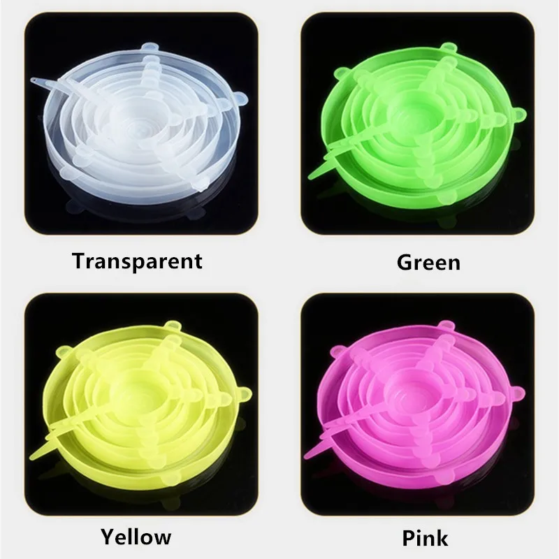 6 шт. силиконовые крышки для упаковки пищевых продуктов | Дом и сад