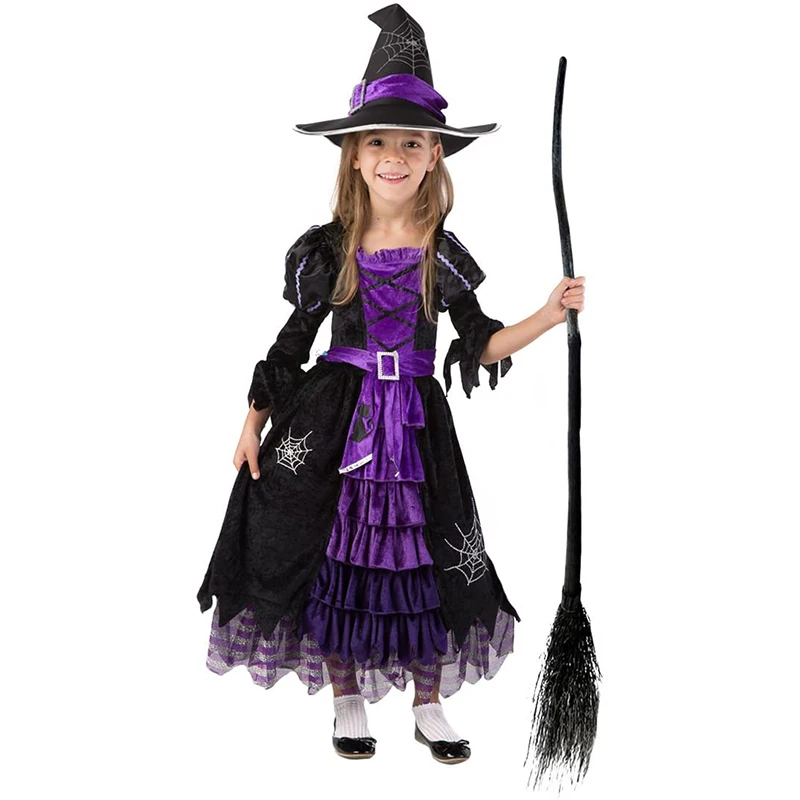 

Purple Fairytale Cute Witch Costume Deluxe Set for Girls Halloween Fancy Dress
