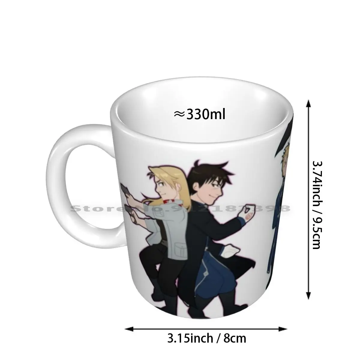 Royai Design Set Ceramic Mugs Coffee Cups Milk Tea Mug Fullmetal Alchemist Roy Riza Hawkeye