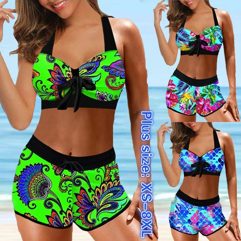 

2021 6XL 8XL Women Sexy Bikini Set Push Up Female Swimsuit Swimwear Swim Separate Two Piece Brazilian Bathing Suit