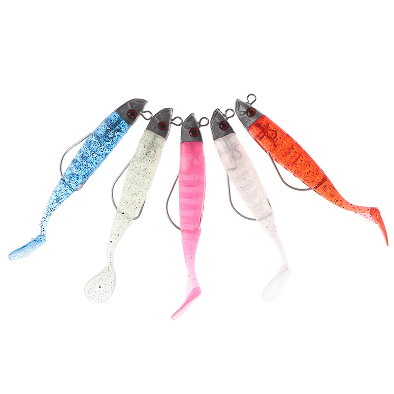 1 комплект джиг наживки Мягкая наживка с Т образным хвостом искусственные