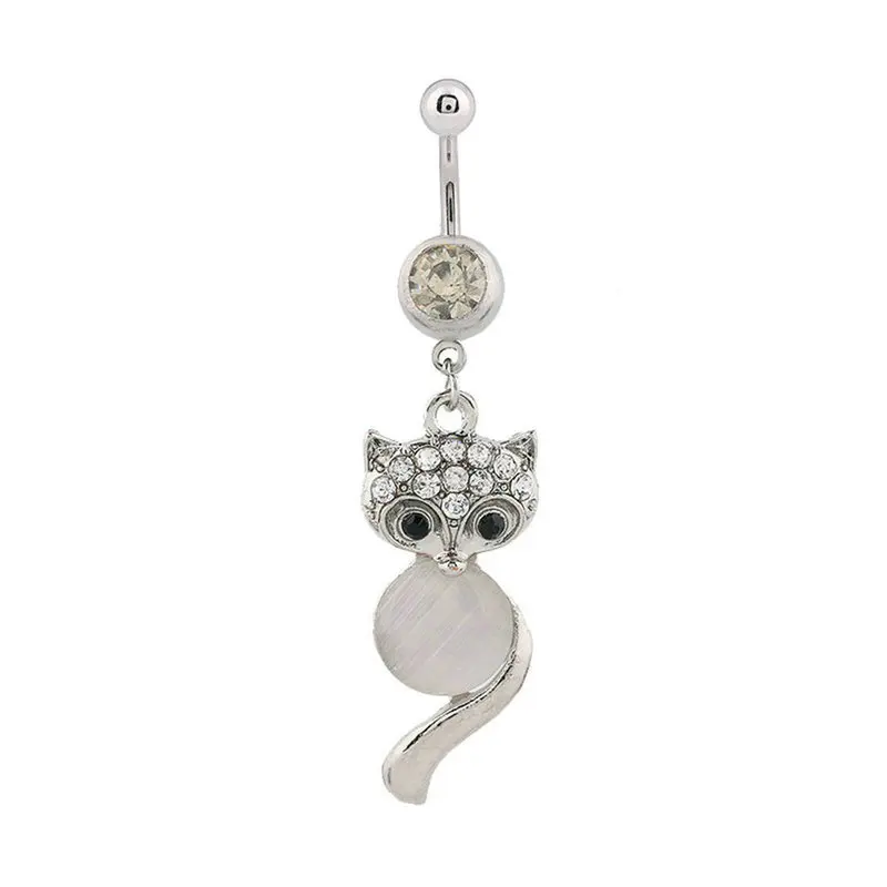 1 шт. микс Стиль кольцо для пупка со стразами висячее живота из нержавеющей стали