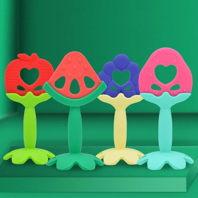 

Принадлежности для матери и ребенка, детские силиконовые молярные палочки TeethersBaby, Детские трехмерные фрукты для малышей от 6 месяцев