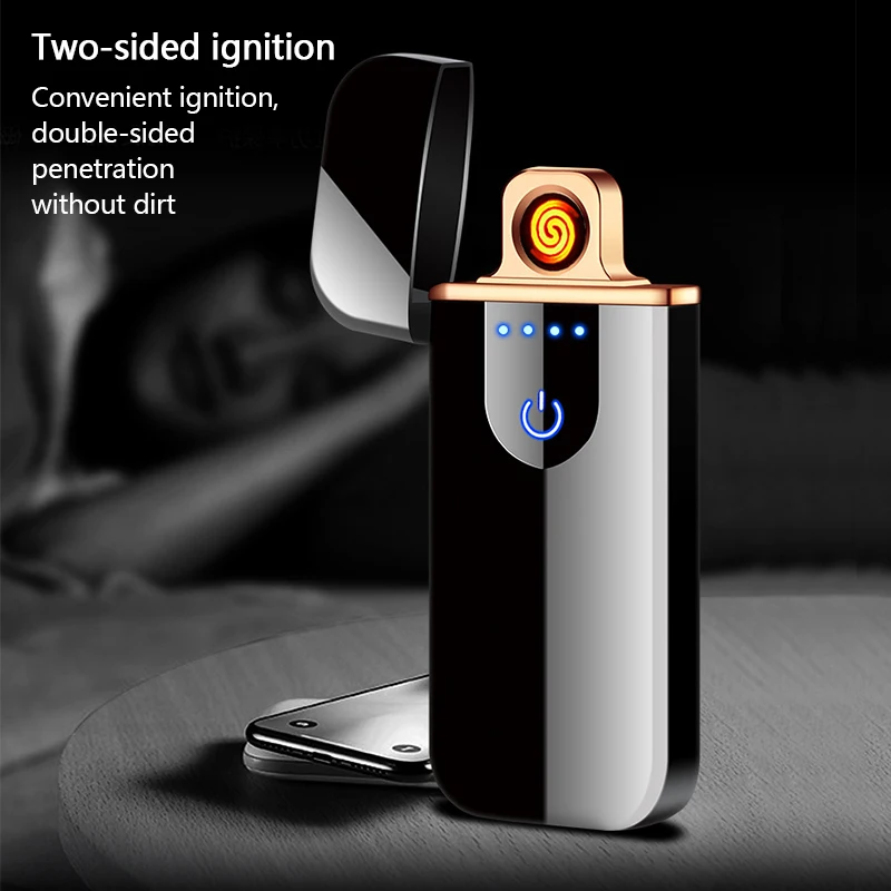 USB зарядка Зажигалка сенсорная Индукционная ветрозащитная электронная