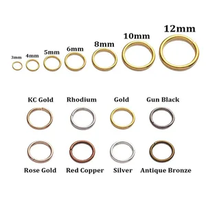 200pcs/Lot Gold Silver Loop 4 6 8 10mm Open Jump Rings for DIY Jewelry Making Necklace Bracelet Findings Connector Supplies