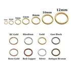 Незамкнутые соединительные кольца для изготовления ювелирных изделий, золотистыесеребристые, 46810 мм, 200 шт.лот