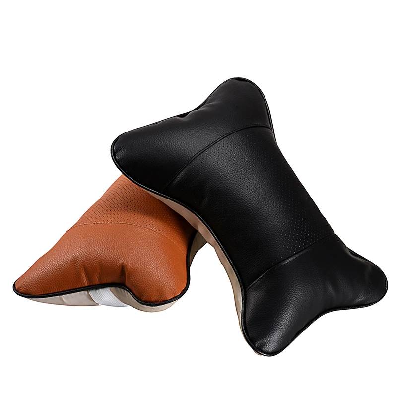 

Universal Car Neck Pillow PVC Leather Breathable Mesh Auto Seat Rest Headrest Cushion Protector Interior Accessories