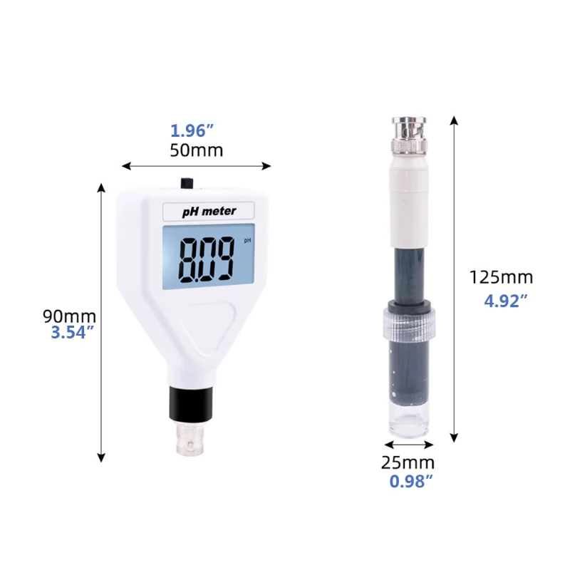 

Multipurpose PH Meter Digital Acidity Meter PH Tester Soil Meter Tester with White Backlight for Cheese Meat Soil Skin