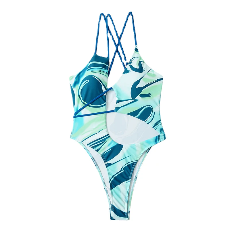 2022 Sexy Push Up Swimwear Women High Waist One Piece Swimsuit Female Backless Monokini Brazilian Bathing Suit Swim Wear Summer