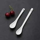 Ложки керамические большиемаленькие, белые, 13 шт.