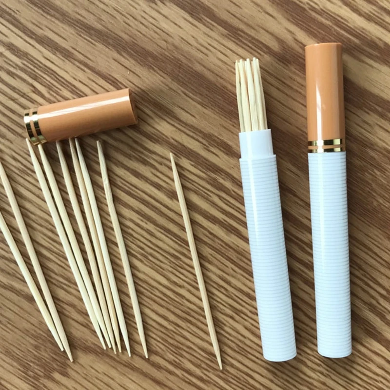 

2pcs Cigarette Shaped Pill Box Case Toothpick Holders Container Organizer U2JD