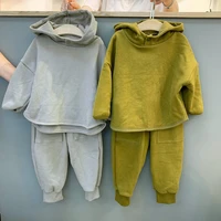 children winter clothes kids fashionable baby hoodies jogger pants 2 pcs sets fall boys clothing sets