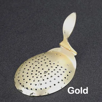 Gold Plated Нержавеющая сталь джулеп барные ситечки Стрейнер для коктейль бармен инструмент - Цвет: Gold Plated