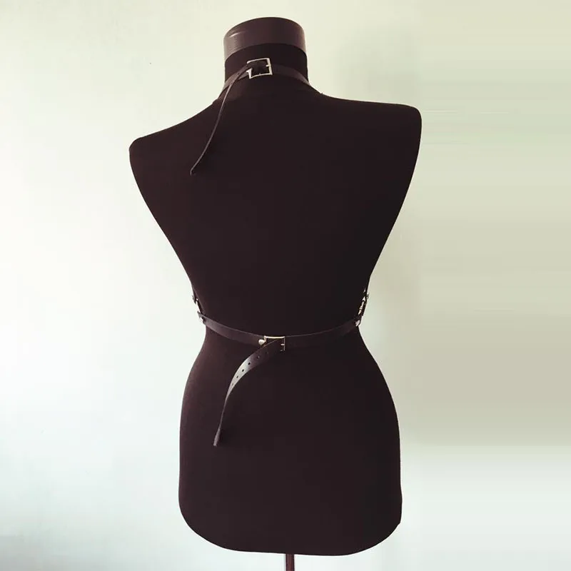 WKY сексуальный женский бюстгальтер на бретельках с лямкой через шею клетка фетиш