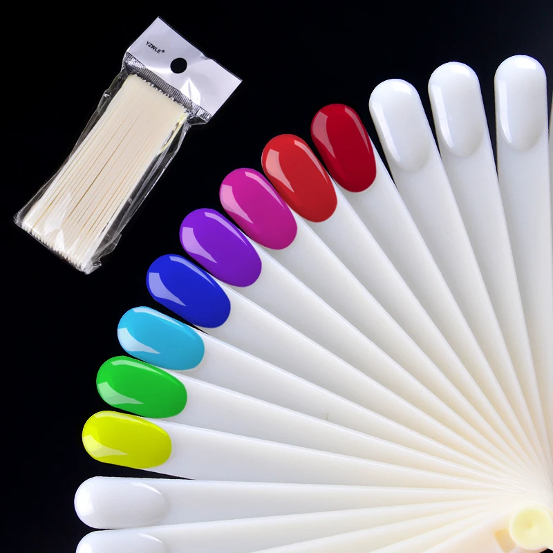 

20Pcs Natural Color False Full Nail Tips Polish UV Gel Stickers Display Sheets Manicure Nail Art Tool