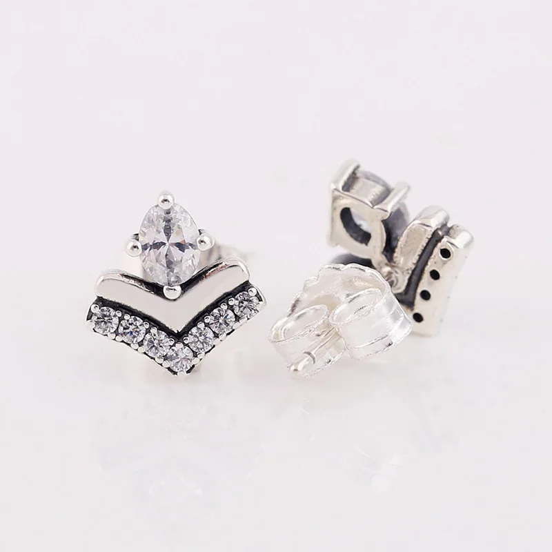 

100% 925 Sterling Silver Pan Earring Fashion Classic Wish Pan Earrings For Women Wedding Gift Fashion Jewelry