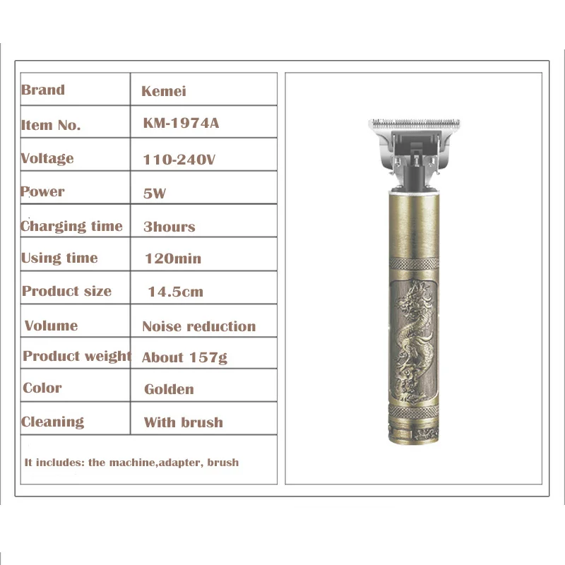 Kemei Electric Hair Trimmer Professional Clipper Powerful Shaving Machine Cutting Beard Razor | Бытовая техника