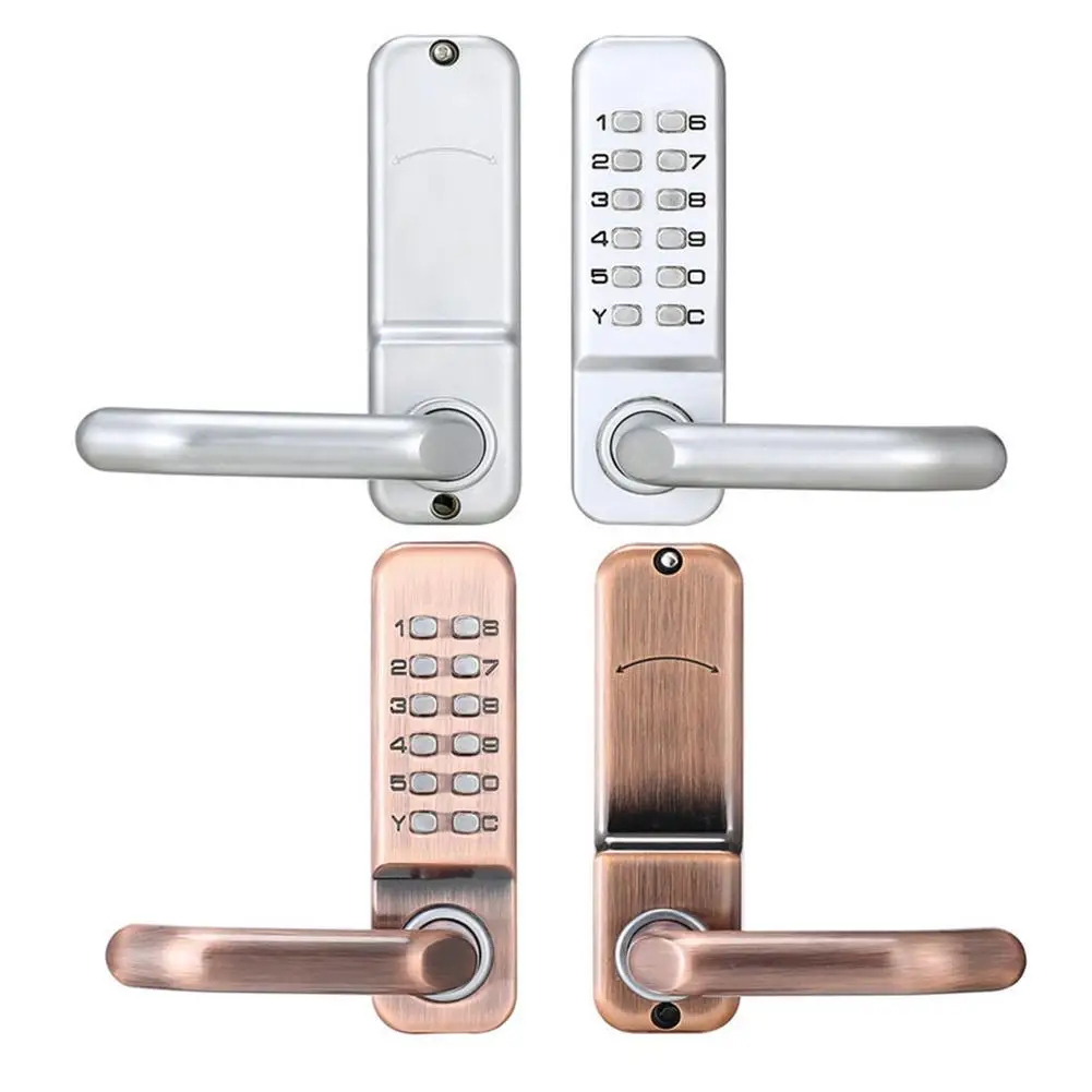 

Mechanical Digital Push Button Door Lock Keyless Combination Code Lock 1 x Door Lock Front Panel 1 x 60mm Latch Manual Door Lock