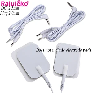 2 шт. 2 в 1 головка штифта 2,0 мм электрод кабель соединительный провод для десятковEMS машина для электронной терапии стимулятор нервной мышцы