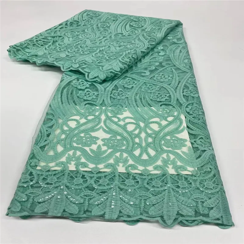 

Gold African Lace Fabric white 2021 pink High Quality Lace Material With Sequins Nigerian Lace Fabrics For Wedding Sewing