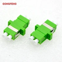 gongfeng 100pcs hot sale new fiber optic connector lc upc singlemode duplex adapter om3 om4 coupler flange special wholesale