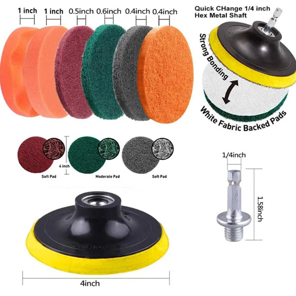 

Combo Drill Brushes Tile Bathtubs Sinks Durable High quality Attachment