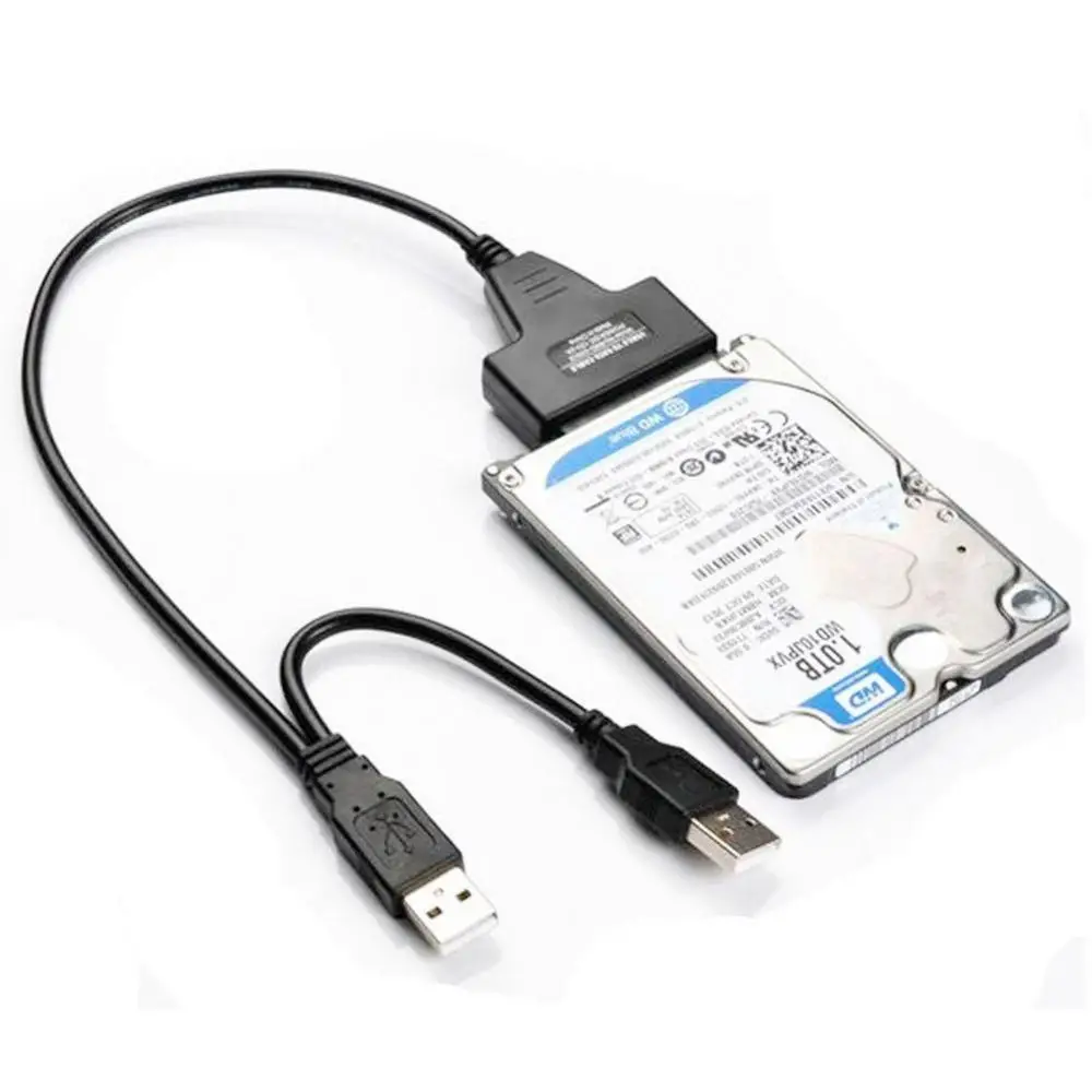 

40 см жесткий диск 7 + 15 Pin SATA к USB 2,0 адаптер кабель для 2,5 дюймового HDD ноутбука Sata к Usb Компьютерные кабели и разъемы