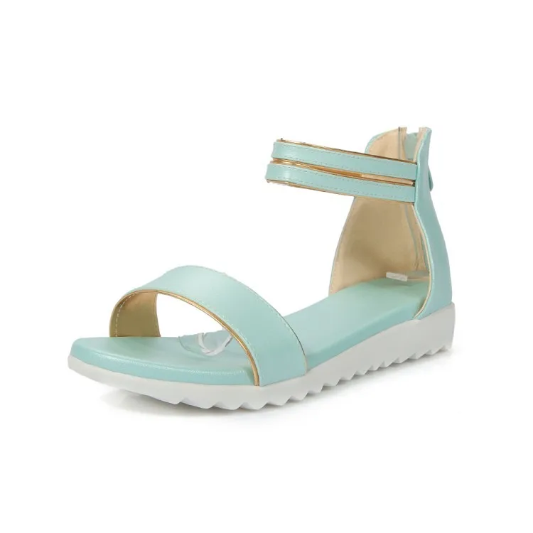 

Summer new small fresh sweet beauty sandals flat sandals women's beach shoes large size women's shoes