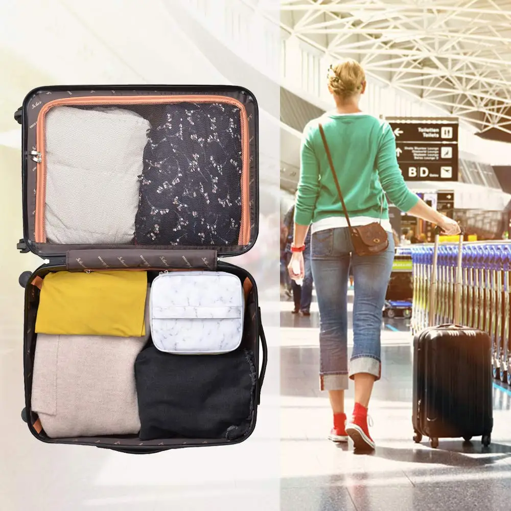 Дорожный косметический чехол для макияжа переносные кисти туалетных