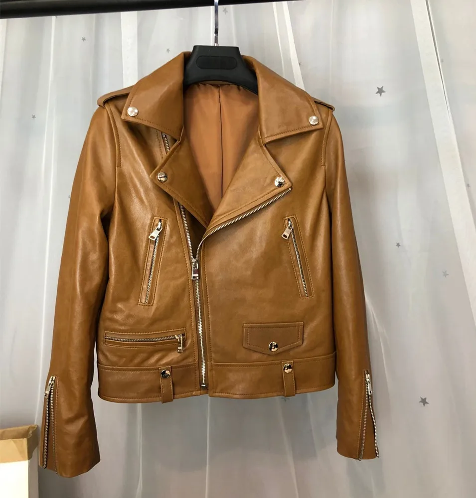 Куртка женская из натуральной овечьей кожи|Кожаные куртки| |