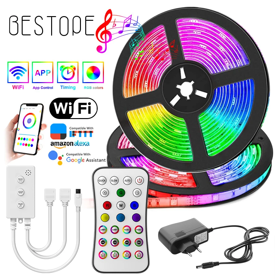 Новый WI FI Светодиодные ленты светильник RGB 5050/2835 гибкая лента ФИТА светодиодный s