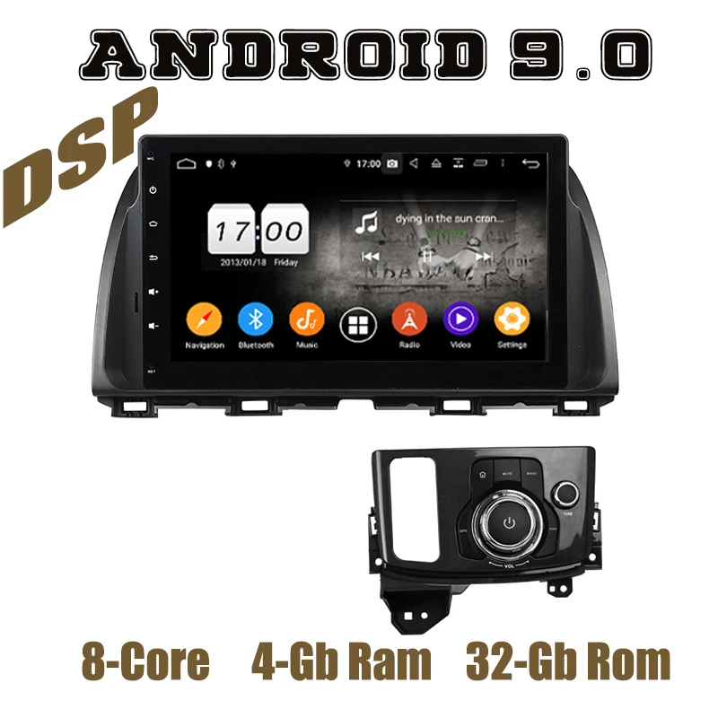 Автомагнитола с восьмиядерным процессором 10 1 дюйма IPS Android 9 0 DSP Wi Fi usb 4 + 64