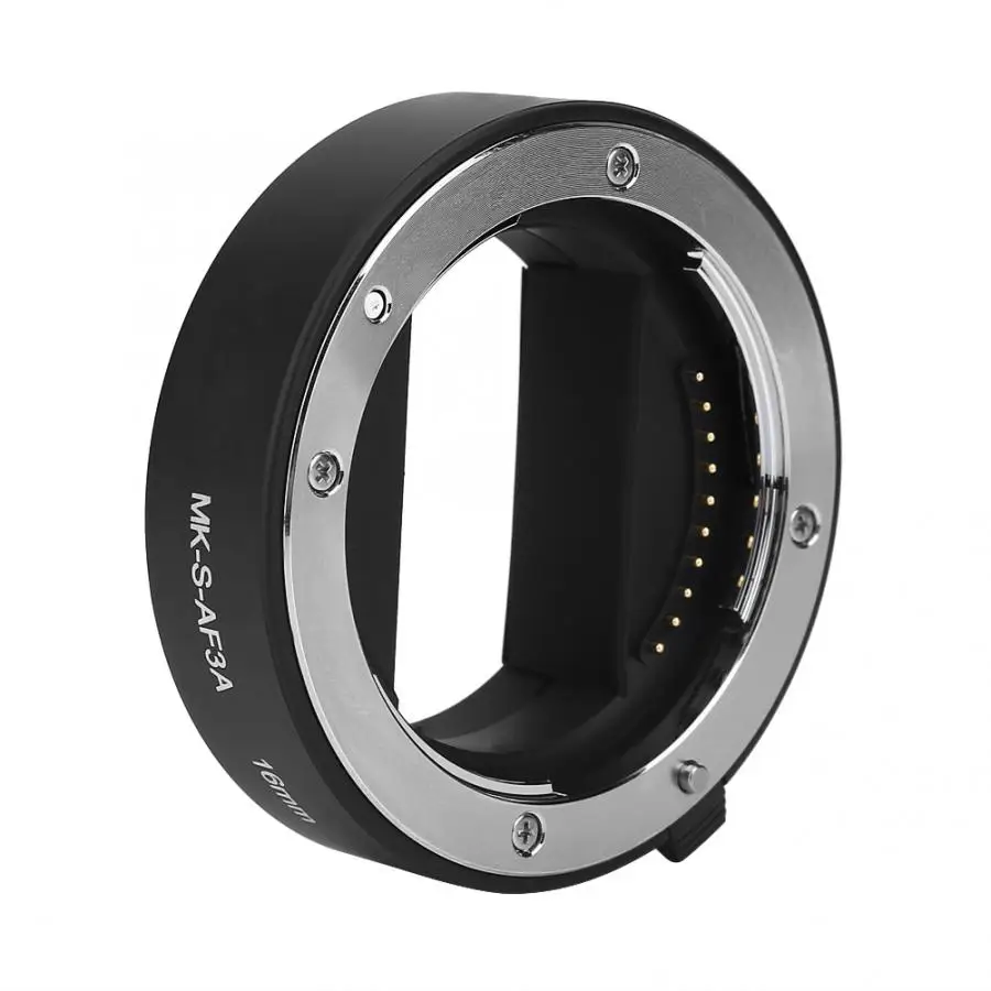 Meike Удлинительное макрокольцо для автоматического 10 мм 16 мм для sony E-Mount DSLR камер FE-крепление A7 A7M2 NEX-F3 NEX-6 NEX-7 NEX-5T A6300 A6500 Камера