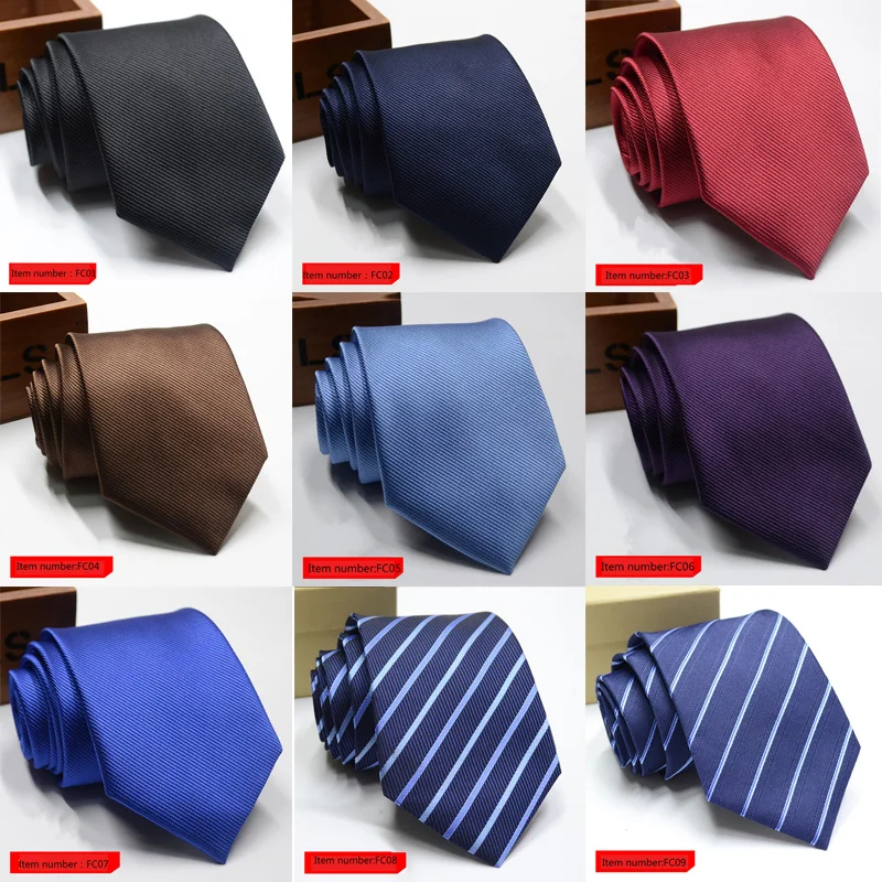 

1 Pc Men's Ties Solid Color Stripe Flower Floral 8cm Jacquard Necktie Accessories Daily Wear Cravat Wedding Party Gift 2021 New