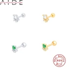 AIDE милые маленькие серьги-гвоздики с набор 100% 925 стерлингового серебра серьги для женщин 2020 свадебные туфли в Корейском стиле; Женские серьги