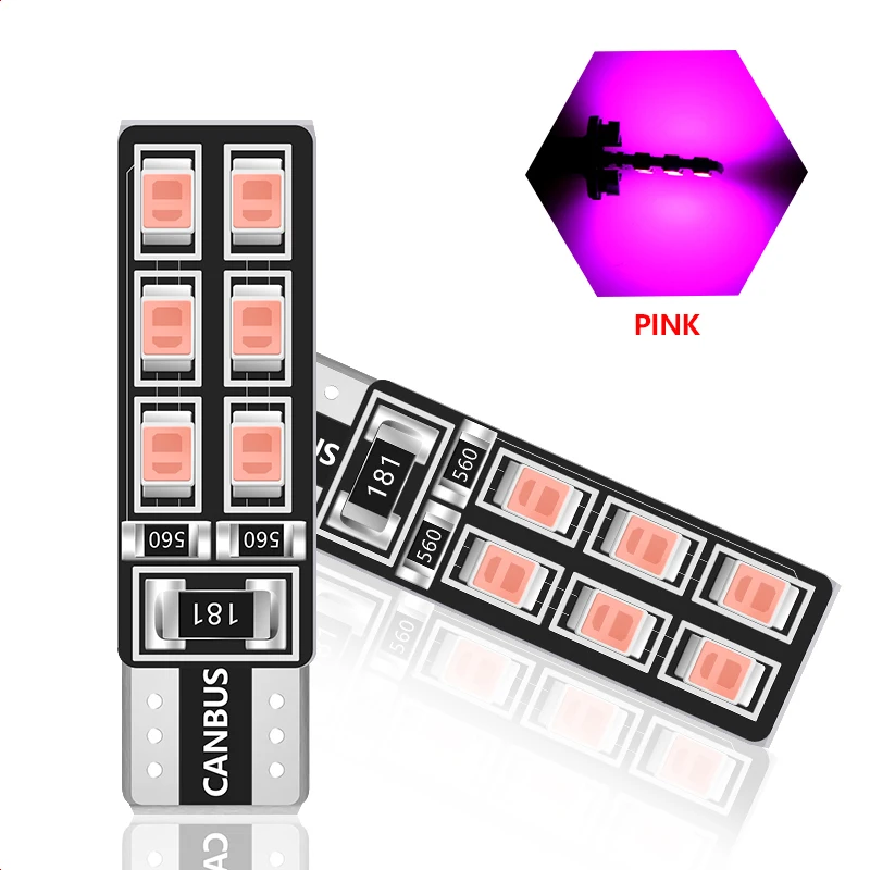 1 шт. T10 W5W Автомобильный светодиодный светильник CANBUS 12 свет 3528 SMD габаритная лампа для чтения 194 168 2825 сигнальная лампа белого цвета 12 В