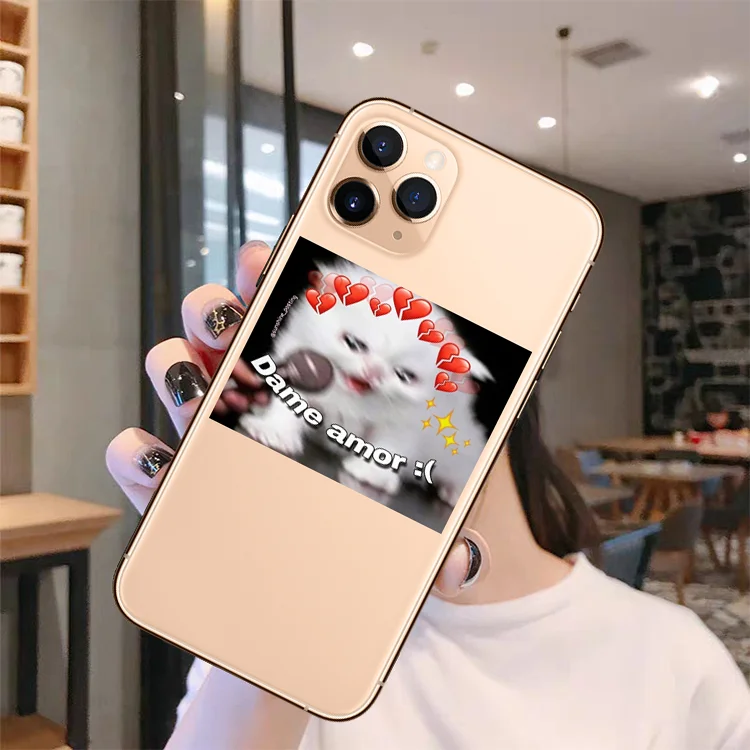 Super cute cat dog cartoon pink Heart shaped YOU&ampME Phone Cover FoR iPhone 11 Pro MAX SE2020 6 7 8Plus XR X XS Soft silicone | Мобильные