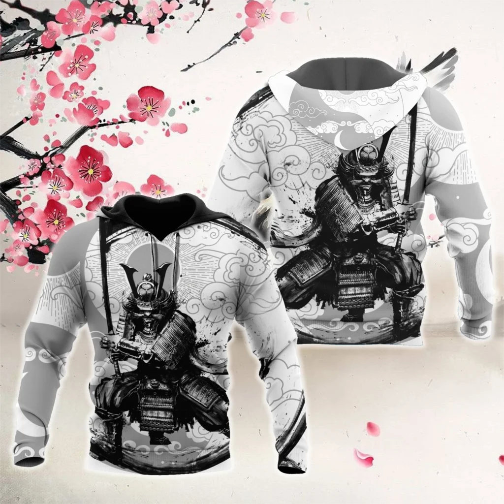 Брендовые Модные осенние толстовки Samurai Armor 3D мужская толстовка с принтом пуловер