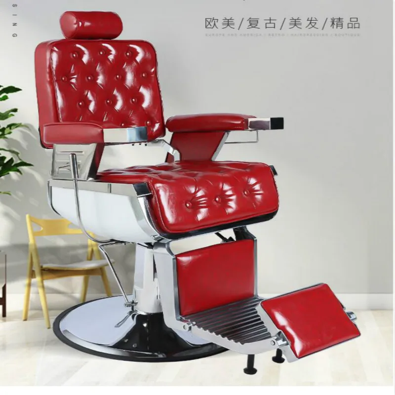 

Роскошное популярное красное кресло для парикмахерской, семейный специальный парикмахерский стул для стрижки волос, подъема и опускания, с...