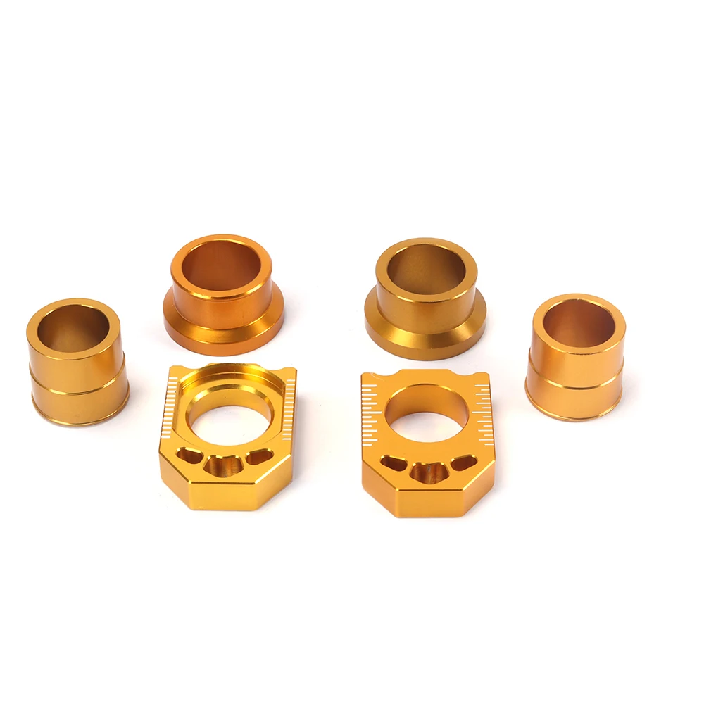 

Motorcycle Front Rear Wheel Hub Spracers And Rear Chain Adjuster Axle Block For SUZUKI RMZ250 07-16 RMZ450 05-16 RMX450Z 10-15