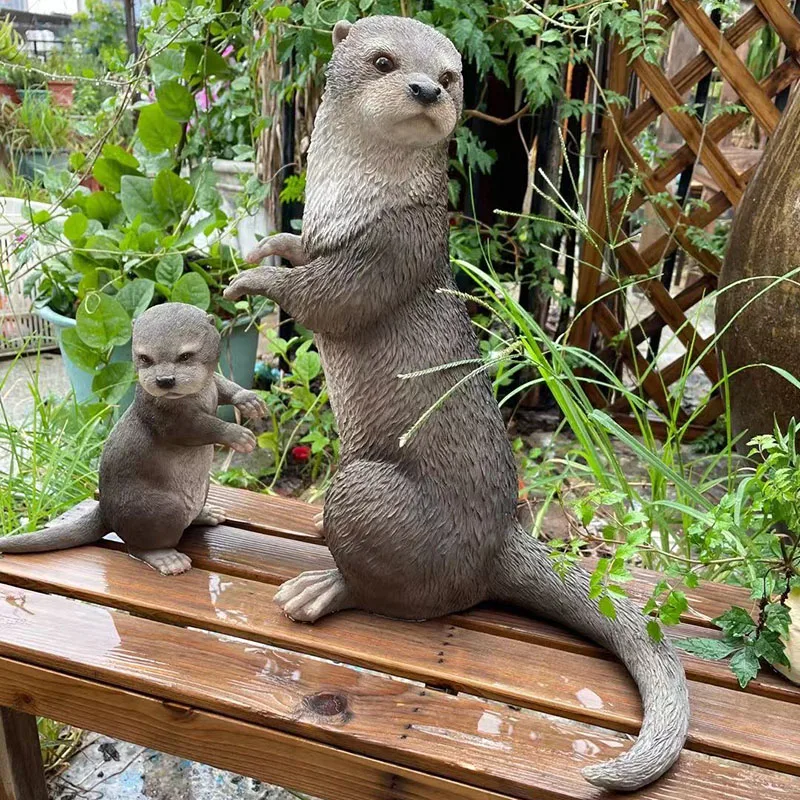 Домашний декор статуя двора животных Выдра наружное украшение для сада