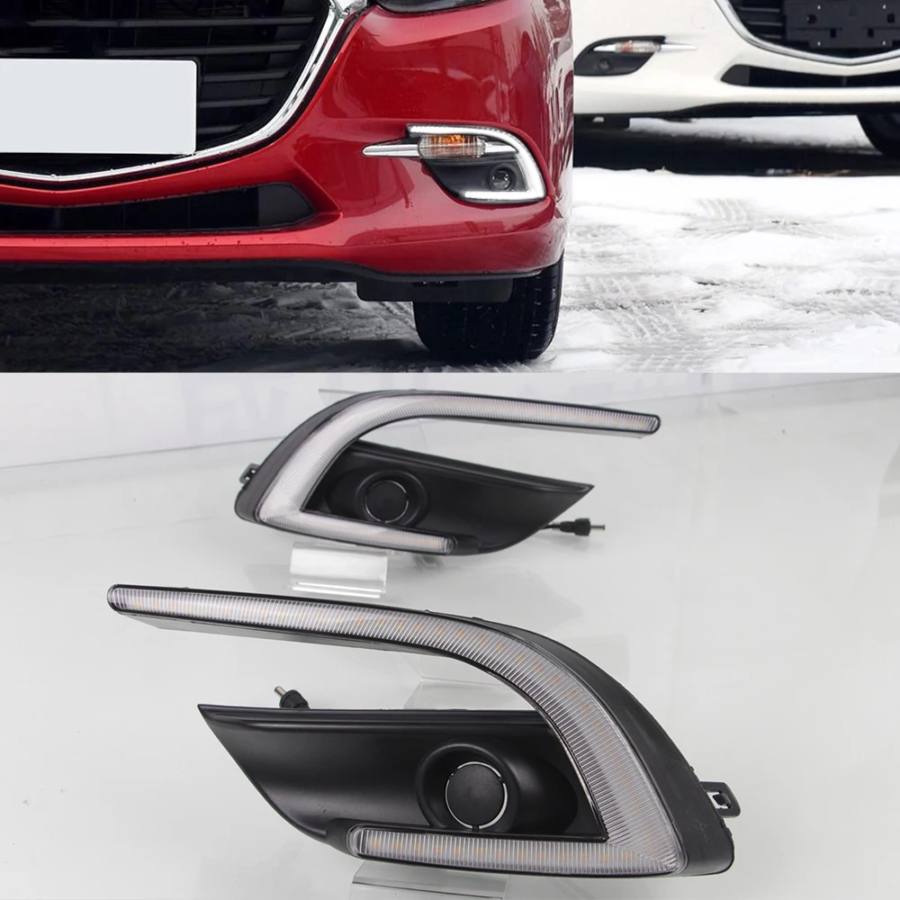 Автомобильные мигающие дневные ходовые огни для Mazda 3 Mazda3 Axela 2017 2018