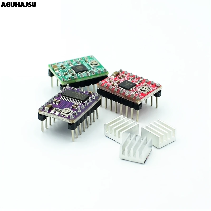 3D принтеры Запчасти Stepstick A4988 DRV8825 Драйвер шагового двигателя Модуль с радиатор