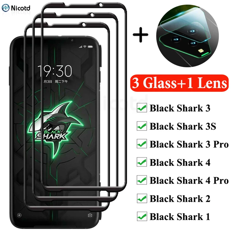 2x Xiaomi Black Shark 2 pro recubrimiento protector-tanques diapositiva 9h lámina dipos Glass 