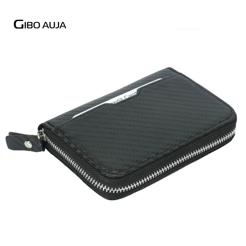 carbon fiber card holder wallet rfid blocking men wallets credit card holder card organizer free global shipping