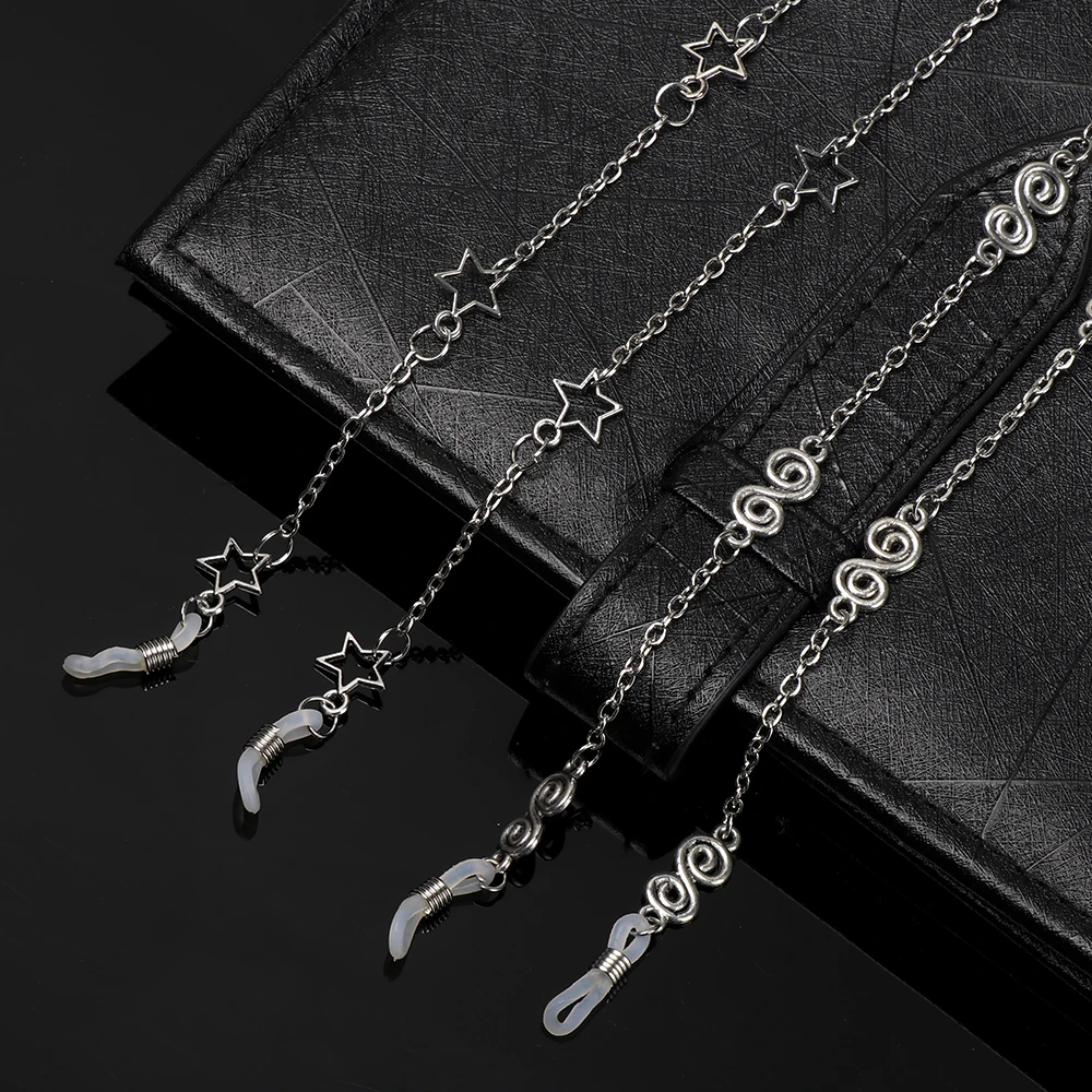 Мода лето Луна Звезда шикарные женские солнцезащитные очки цепи для чтения