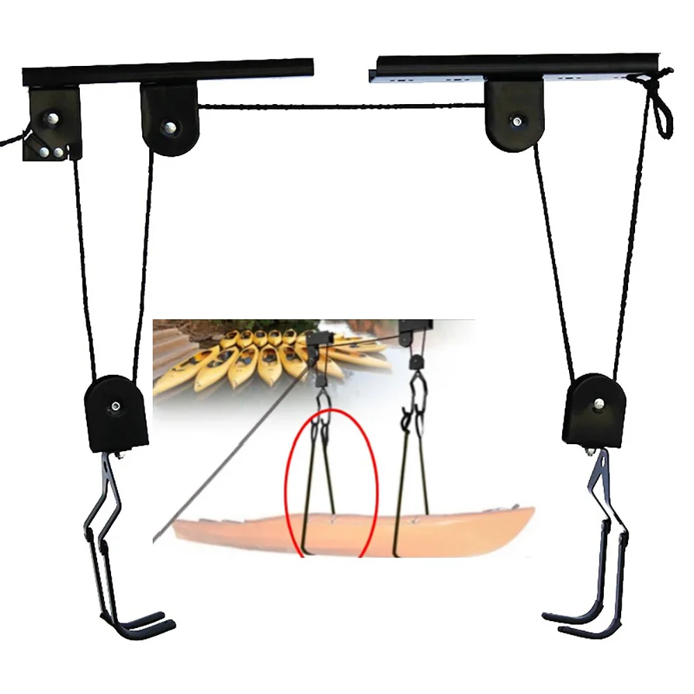 Ceiling Mounted Saving Space Bicycle Rack Storage Hook Pulley Accessories Display Durable Garage Metal Holder Hanger Bike Lift |