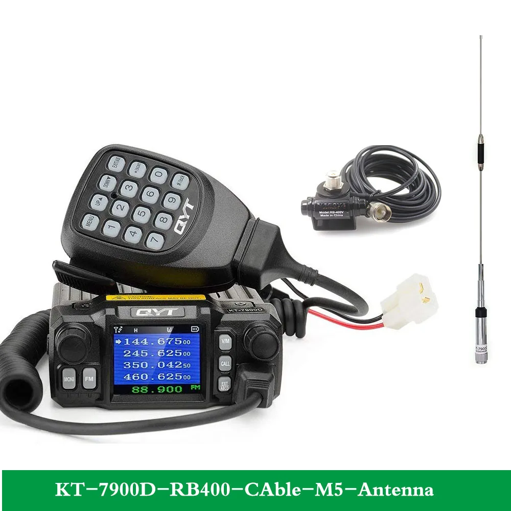KT-7900D-Antenna QYT KT-7900D Band/Quad 144/220/350/440 МГц мобильное радио 25 Вт большой - Цвет: KT-7900D-Antenna