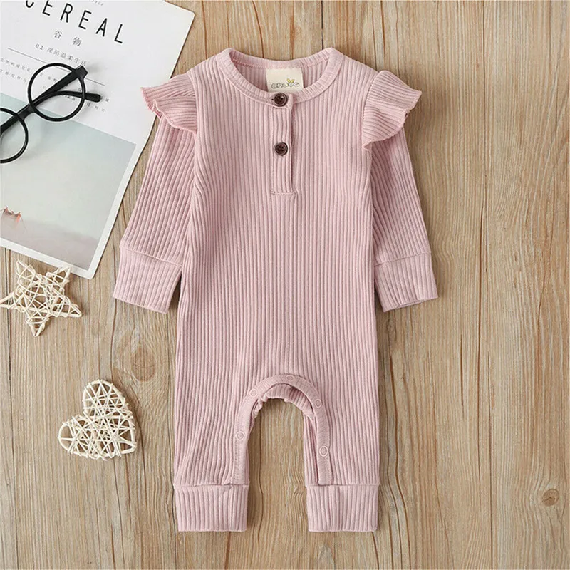 

Emmababy Spring Fall Newborn Baby Girl Boy Clothes Long Sleeve Knitted Romper + Headband Jumpsuit 2PCS Outfit 0-24M